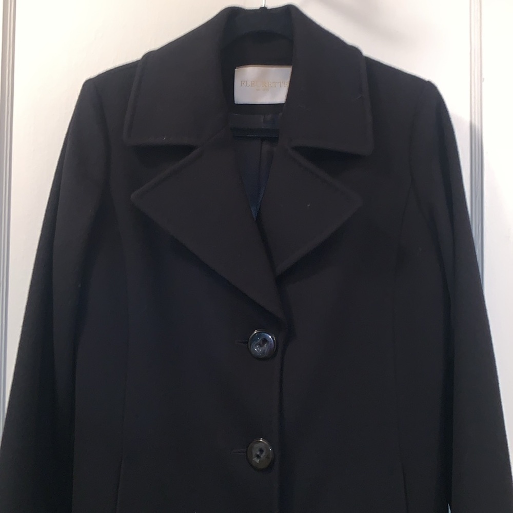 Fleurette | Long 100% Wool Made in USA Coat (size 6)